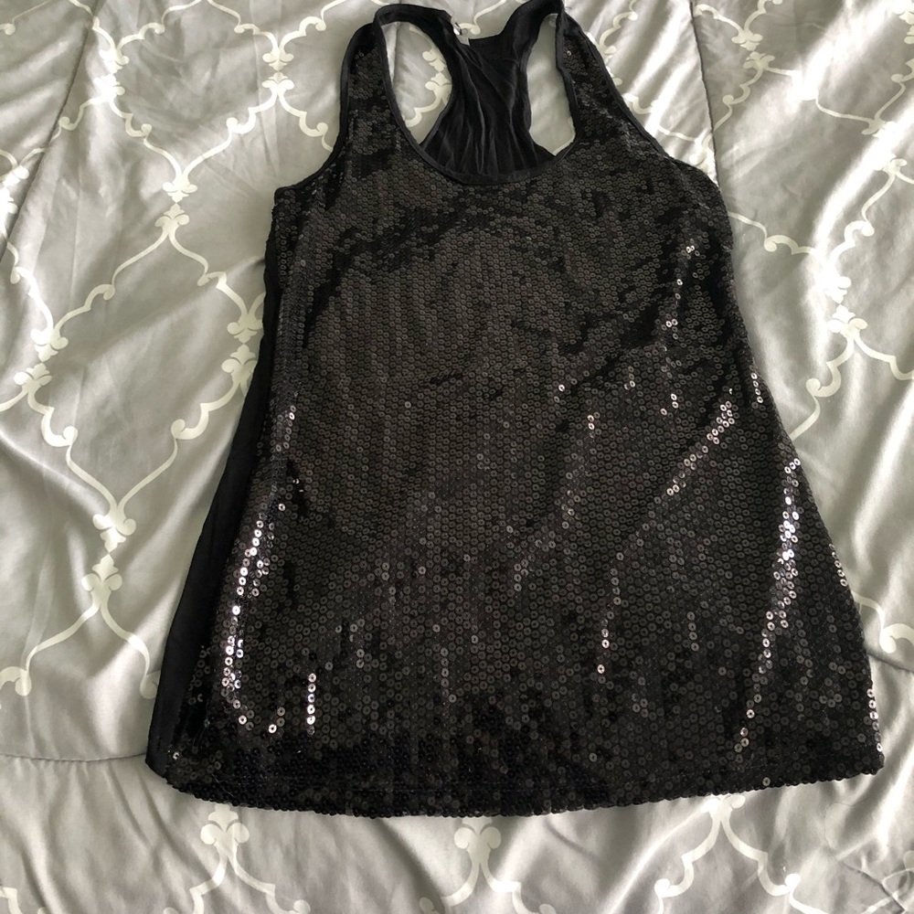 Black sequin top